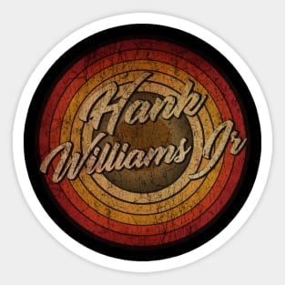 arjunthemaniac,circle retro faded Hank Williams Jr Sticker